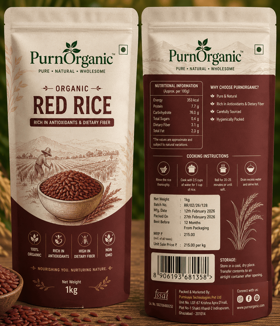 Organic Red Rice