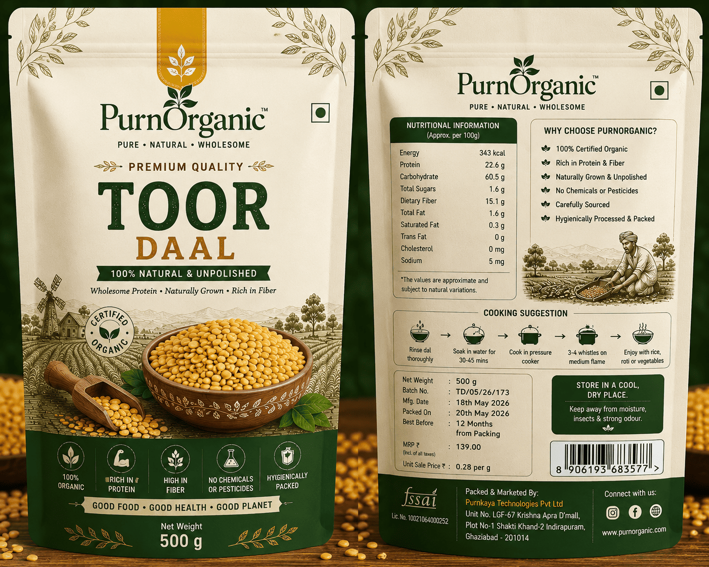 Organic Toor Daal